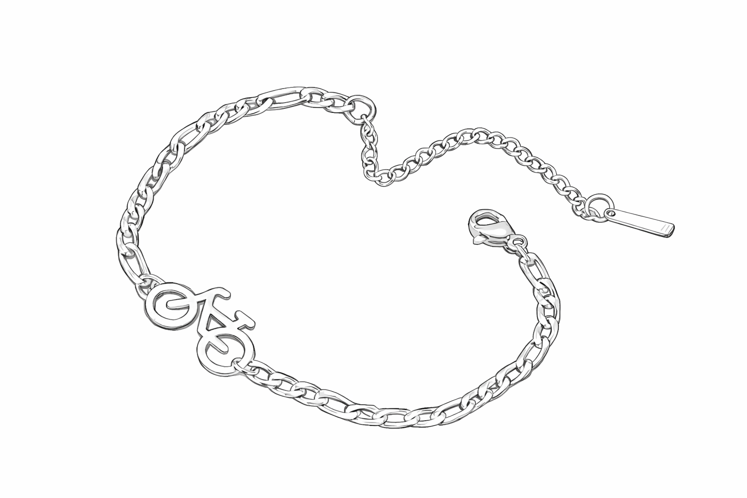 צמיד אופניים כסוף