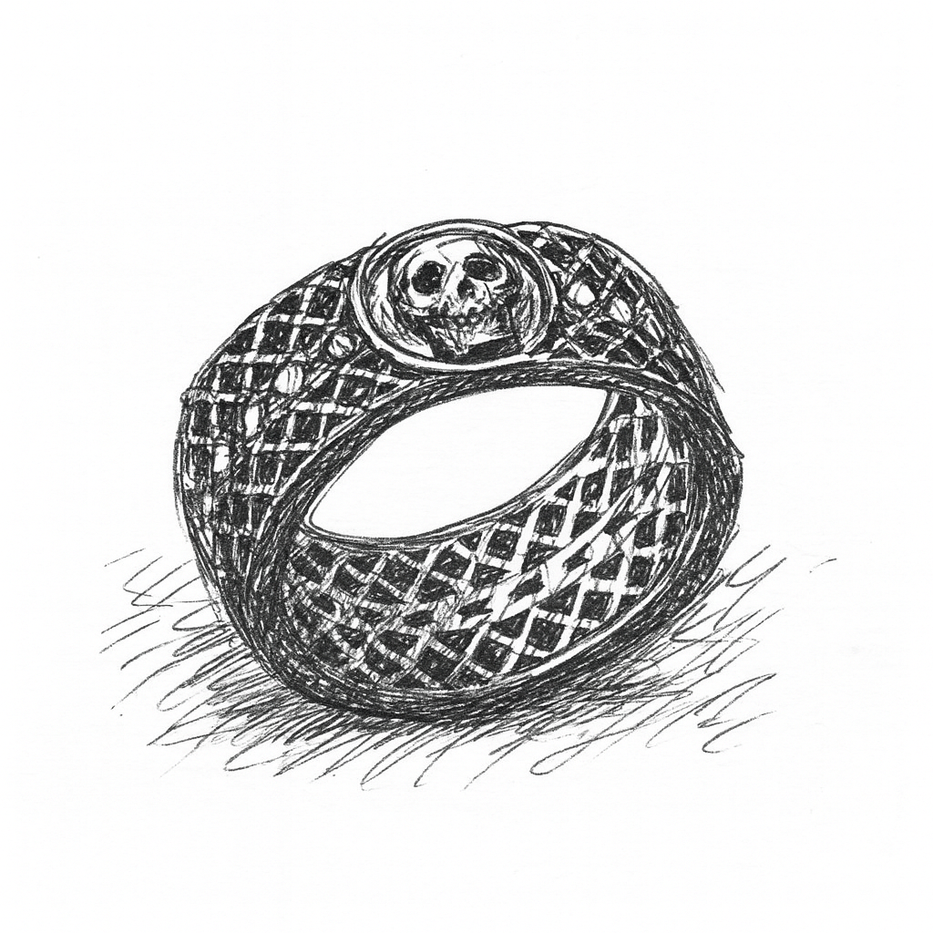 טבעת גולגולת שחורה